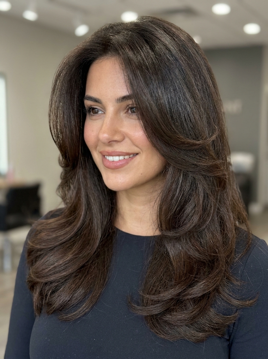 Blowout für dickes Haar als Blowout Hairstyles Inspiration 2026